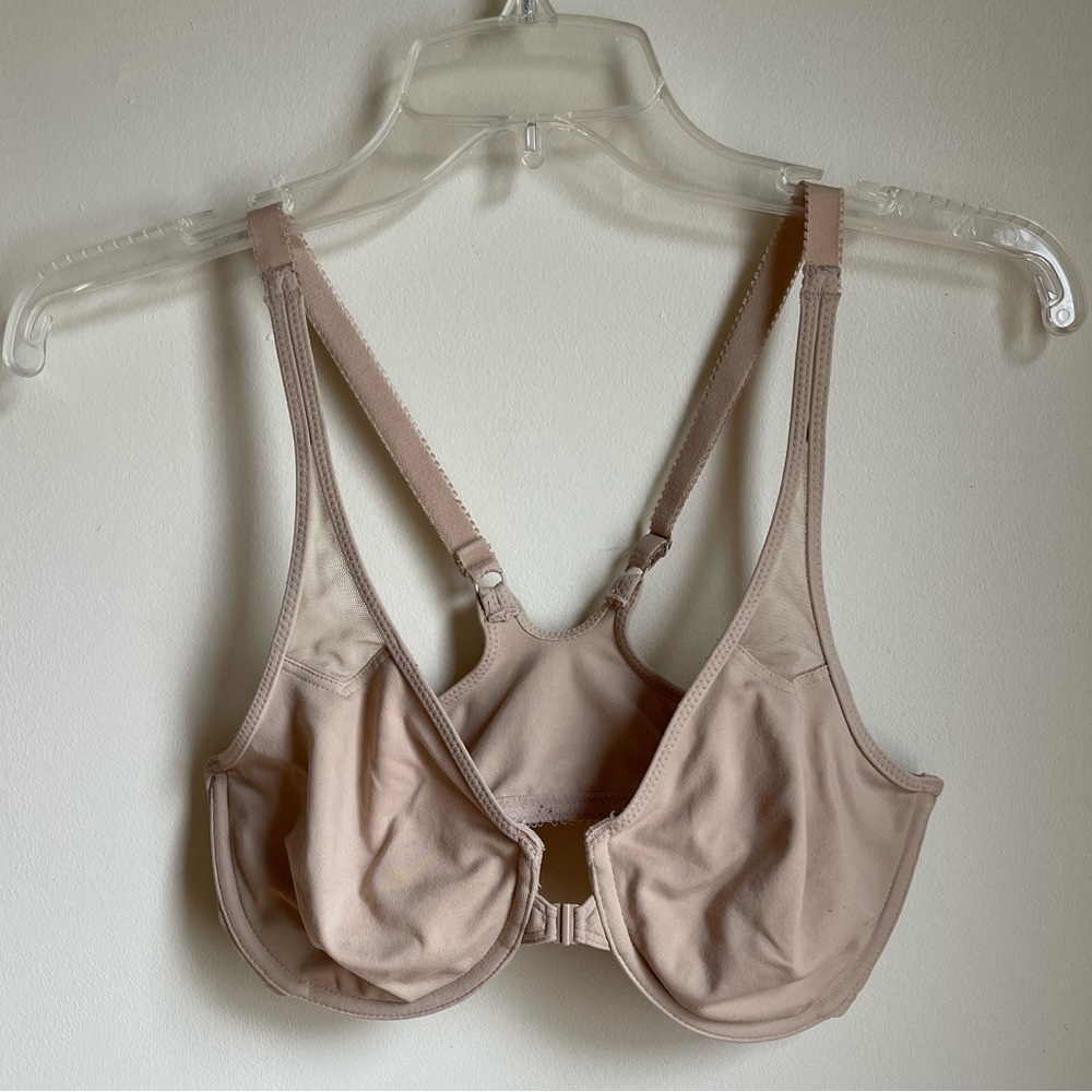 Wacoal Front Close Racerback Underwire Bra Beige 34D - Picture 3 of 5